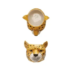 Ceramic Cheetah Head Planter/Bottle Cooler