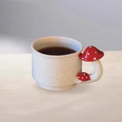 Ceramic Mushroom Mugs, Set of 4