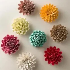 Ceramic Wall Flowers, 8