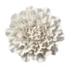 Ceramic Wall Flowers, 10" - Gold-Rimmed White