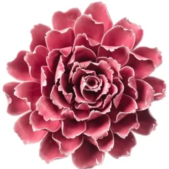 Ceramic Wall Flowers, 8" - Magenta