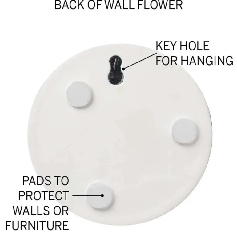 Ceramic Wall Flowers, 8" - Marigold