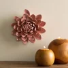 Ceramic Wall Flowers, 8" - Mauve