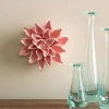 Ceramic Wall Flowers, 4" - Pink