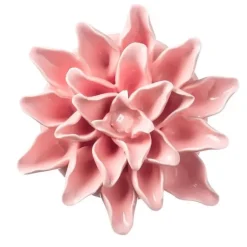 Ceramic Wall Flowers, 4" - Pink