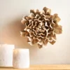 Ceramic Wall Flowers, 8" - Taupe