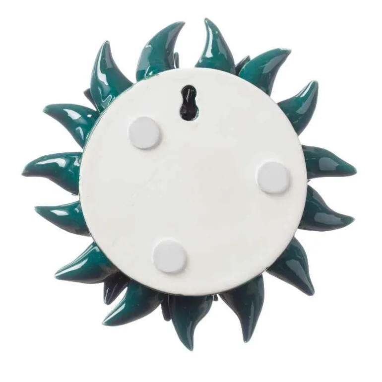 Ceramic Wall Flowers, 6" - Teal