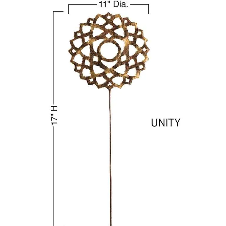 Chakra Symbol Garden and Planter Metal Stake - Unity