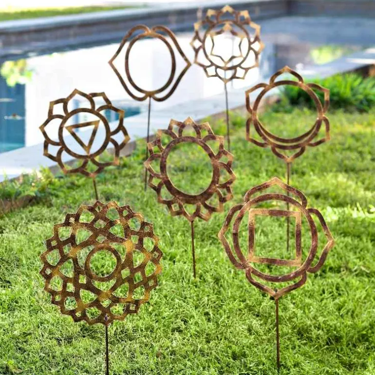 Chakra Symbol Garden and Planter Metal Stake - Unity