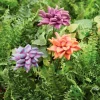 Clay Floral Bloom Stakes, Set of 3