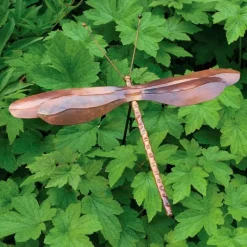 Copper-Finish Dragonfly Garden Stake