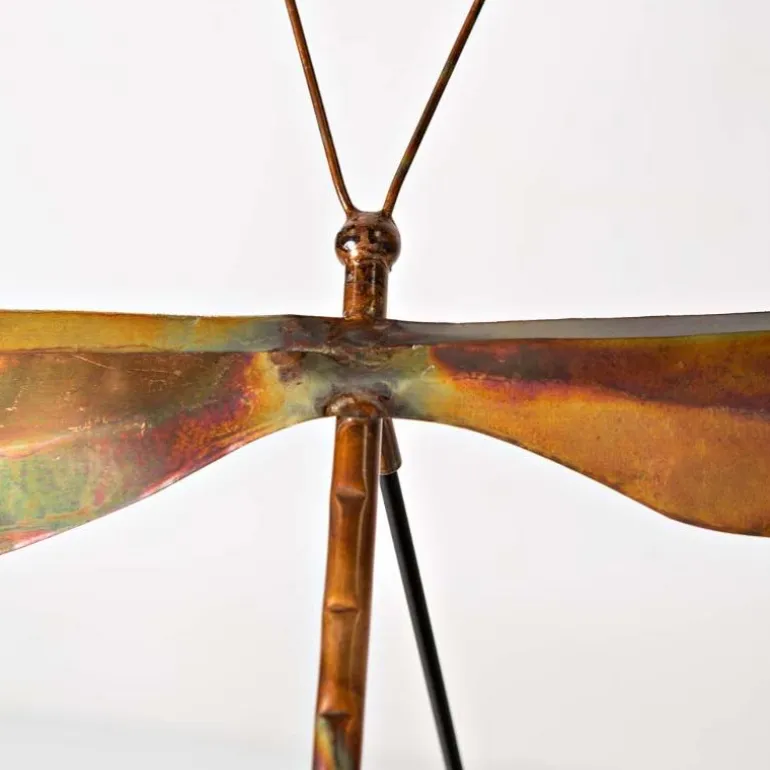 Copper-Finish Dragonfly Garden Stake
