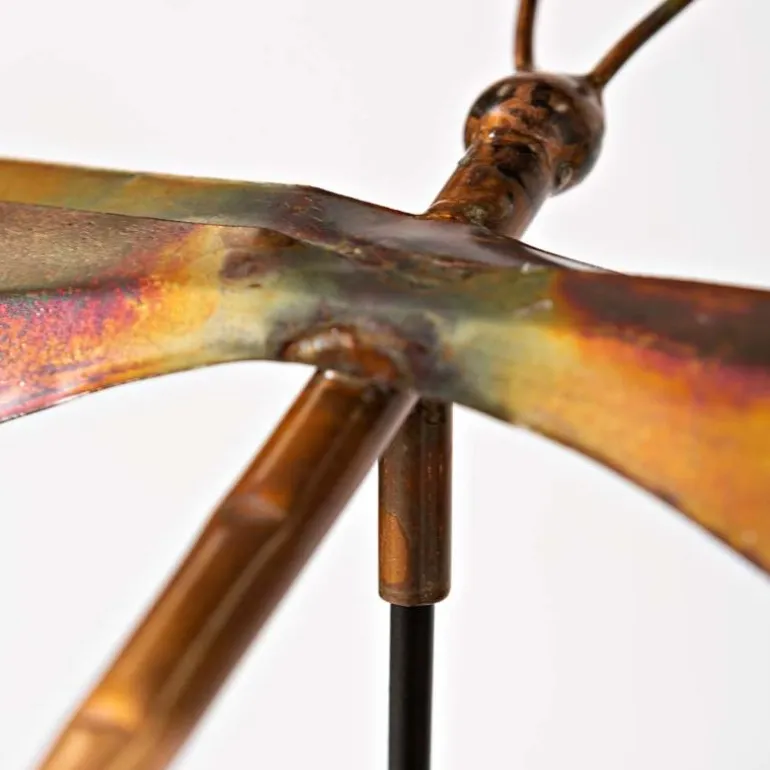 Copper-Finish Dragonfly Garden Stake