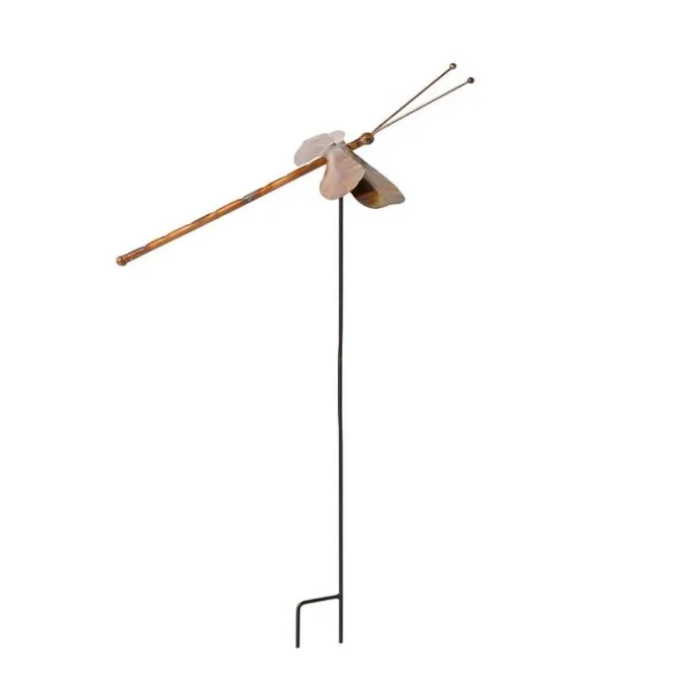 Copper-Finish Dragonfly Garden Stake