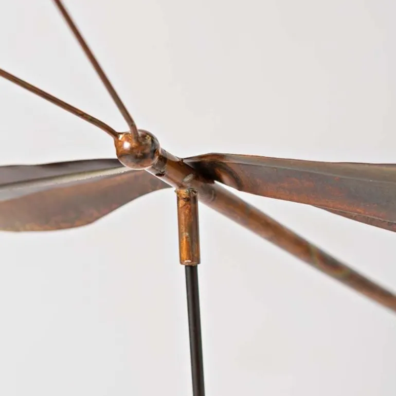 Copper-Finish Dragonfly Garden Stake