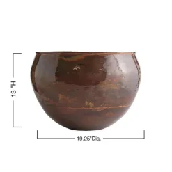 Copper Finish Hose Pot