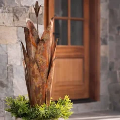 Copper-Finish Large Agave Stake Sculpture