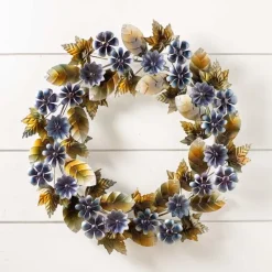 Cornflower and Chicory Metal Wreath