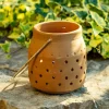 Cut-Out Dots Clay Lantern