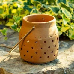 Cut-Out Dots Clay Lantern