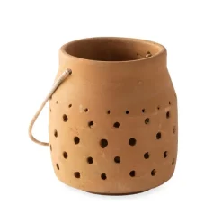 Cut-Out Dots Clay Lantern