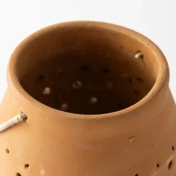 Cut-Out Dots Clay Lantern