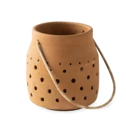 Cut-Out Dots Clay Lantern