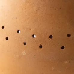 Cut-Out Flower Clay Lantern
