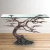 Cypress Tree Recycled Metal Console Table