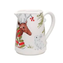 Deer Friends Pitcher - White