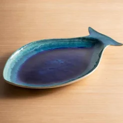 Dori Dourada 17" Serving Dish (blue)