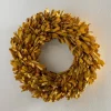 Dried 22" Natural Integrifolia Wreath, Saffron