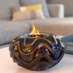 EchoFlame Oceana Ceramic Tabletop Fire Bowl
