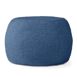 Ellis Boucle Pouf - Indigo