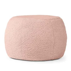 Ellis Boucle Pouf - Pink
