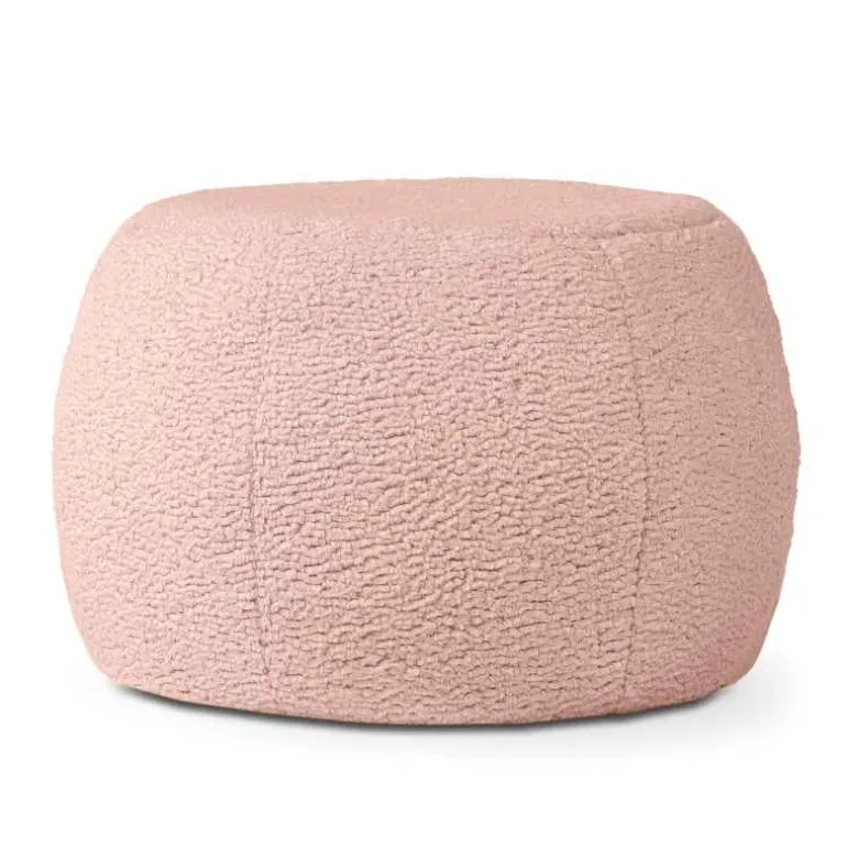 Ellis Boucle Pouf - Pink