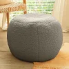 Ellis Boucle Pouf - Smoke