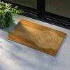 Embossed Coir Doormat Collection - Sand