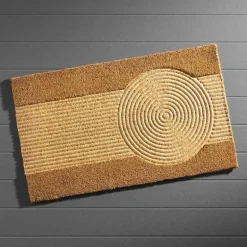 Embossed Coir Doormat Collection - Sand