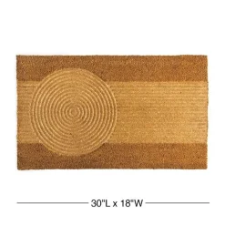 Embossed Coir Doormat Collection - Sand