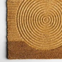 Embossed Coir Doormat Collection - Sand