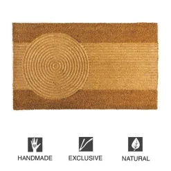 Embossed Coir Doormat Collection - Sand