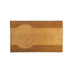 Embossed Coir Doormat Collection - Sand