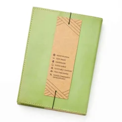 Embossed Snake Green Leather Journal