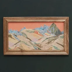 Embroidered Cordillera Landscape Wall Art