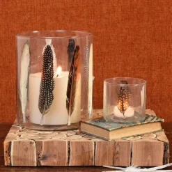 Enameled Feather Hurricane, Large