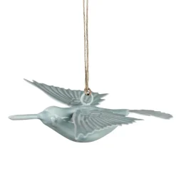 Enamel Hanging Hummingbirds, Set of 3