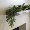 70" Evergreen Garland with Green Berries & Pinecones