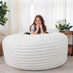 Extra Large Bean Bag Chair, 5' - Ivory