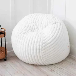 Extra Large Bean Bag Chair, 5' - Ivory